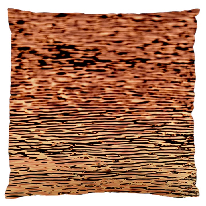 Orange  Waves Flow Series 1 Large Cushion Case (Two Sides)