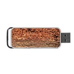 Orange  Waves Flow Series 1 Portable USB Flash (Two Sides) Front