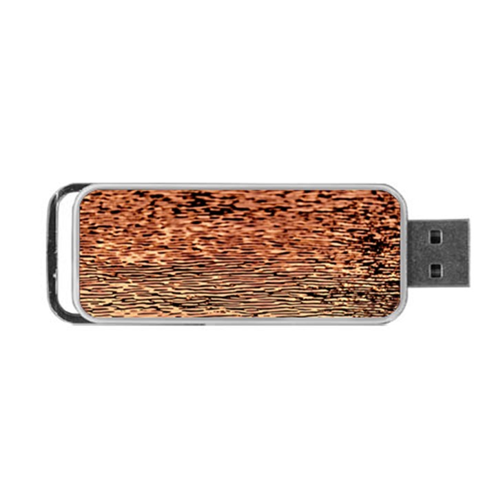 Orange  Waves Flow Series 1 Portable USB Flash (Two Sides)