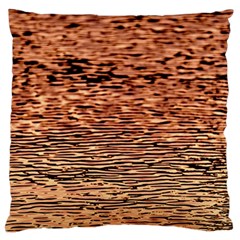 Orange  Waves Flow Series 1 Standard Flano Cushion Case (two Sides) by DimitriosArt