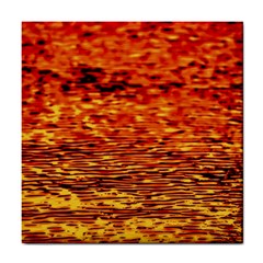 Red Waves Flow Series 2 Tile Coaster by DimitriosArt