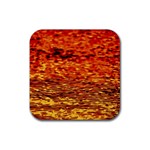 Red Waves Flow Series 2 Rubber Coaster (Square) Front