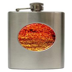 Red Waves Flow Series 2 Hip Flask (6 Oz) by DimitriosArt