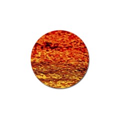 Red Waves Flow Series 2 Golf Ball Marker by DimitriosArt