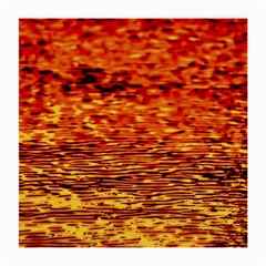 Red Waves Flow Series 2 Medium Glasses Cloth (2 Sides) by DimitriosArt