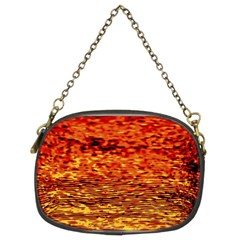 Red Waves Flow Series 2 Chain Purse (two Sides) by DimitriosArt