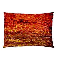 Red Waves Flow Series 2 Pillow Case by DimitriosArt