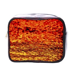 Red Waves Flow Series 2 Mini Toiletries Bag (one Side) by DimitriosArt