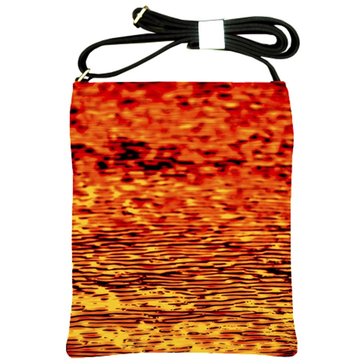 Red Waves Flow Series 2 Shoulder Sling Bag