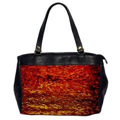 Red Waves Flow Series 2 Oversize Office Handbag by DimitriosArt