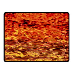 Red Waves Flow Series 2 Fleece Blanket (small) by DimitriosArt