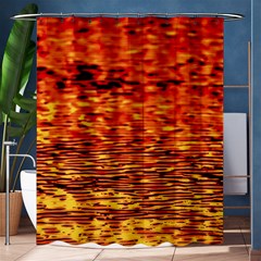 Red Waves Flow Series 2 Shower Curtain 60  X 72  (medium)  by DimitriosArt