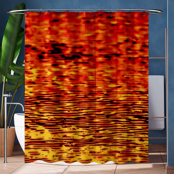 Red Waves Flow Series 2 Shower Curtain 60  x 72  (Medium) 