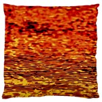 Red Waves Flow Series 2 Large Cushion Case (Two Sides) Front