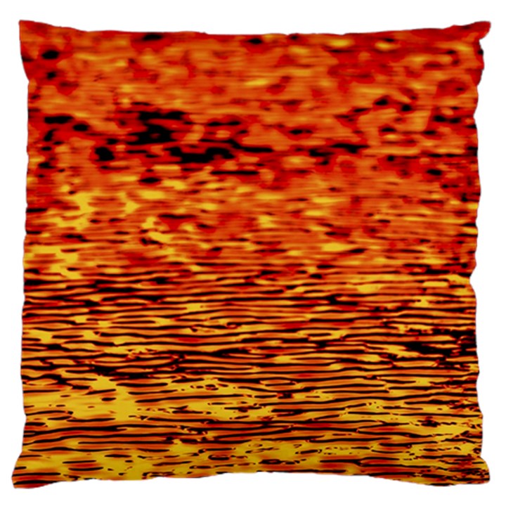 Red Waves Flow Series 2 Large Cushion Case (Two Sides)