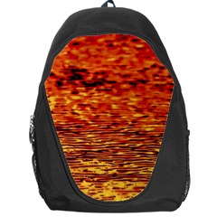 Red Waves Flow Series 2 Backpack Bag by DimitriosArt