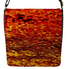 Red Waves Flow Series 2 Flap Closure Messenger Bag (s)