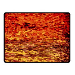 Red Waves Flow Series 2 Double Sided Fleece Blanket (small)  by DimitriosArt