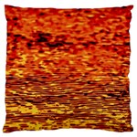 Red Waves Flow Series 2 Large Flano Cushion Case (Two Sides) Front