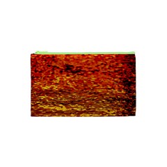 Red Waves Flow Series 2 Cosmetic Bag (xs) by DimitriosArt