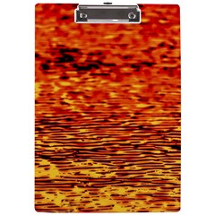 Red Waves Flow Series 2 A4 Clipboard by DimitriosArt