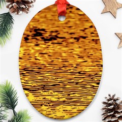 Gold Waves Flow Series 1 Ornament (oval) by DimitriosArt