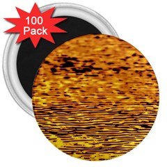 Gold Waves Flow Series 1 3  Magnets (100 Pack) by DimitriosArt