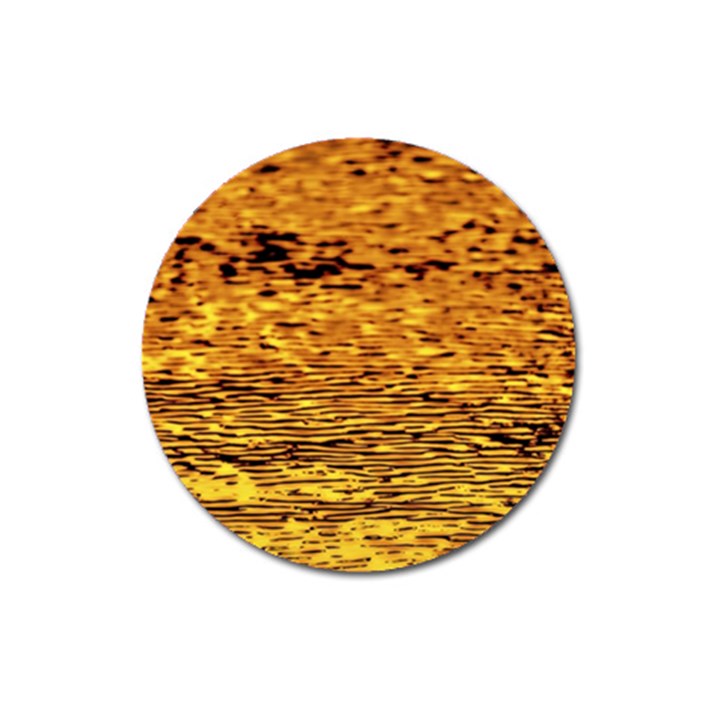 Gold Waves Flow Series 1 Magnet 3  (Round)