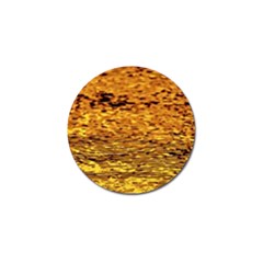 Gold Waves Flow Series 1 Golf Ball Marker by DimitriosArt