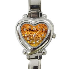 Gold Waves Flow Series 1 Heart Italian Charm Watch by DimitriosArt