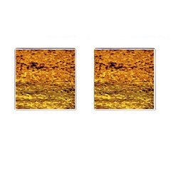 Gold Waves Flow Series 1 Cufflinks (square) by DimitriosArt