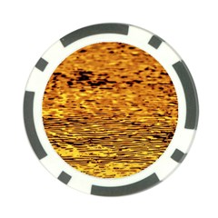 Gold Waves Flow Series 1 Poker Chip Card Guard by DimitriosArt