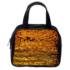 Gold Waves Flow Series 1 Classic Handbag (one Side) by DimitriosArt