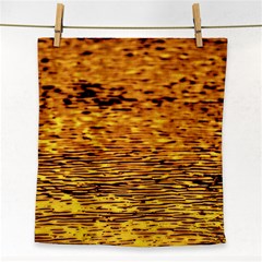 Gold Waves Flow Series 1 Face Towel by DimitriosArt