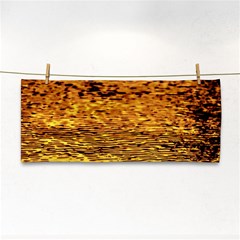 Gold Waves Flow Series 1 Hand Towel by DimitriosArt