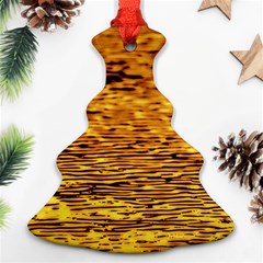 Gold Waves Flow Series 1 Ornament (christmas Tree)  by DimitriosArt