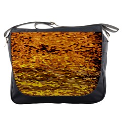 Gold Waves Flow Series 1 Messenger Bag by DimitriosArt