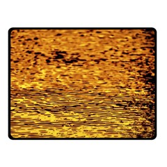 Gold Waves Flow Series 1 Double Sided Fleece Blanket (small)  by DimitriosArt