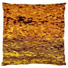 Gold Waves Flow Series 1 Standard Flano Cushion Case (one Side) by DimitriosArt