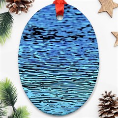 Blue Waves Flow Series 2 Ornament (oval) by DimitriosArt