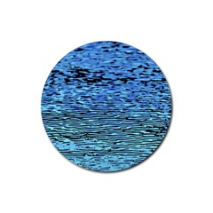 Blue Waves Flow Series 2 Rubber Coaster (round) by DimitriosArt