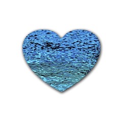 Blue Waves Flow Series 2 Rubber Heart Coaster (4 Pack) by DimitriosArt