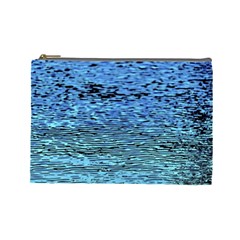 Blue Waves Flow Series 2 Cosmetic Bag (large) by DimitriosArt