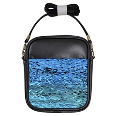 Blue Waves Flow Series 2 Girls Sling Bag by DimitriosArt