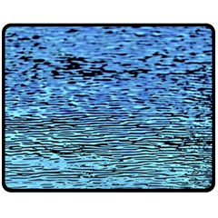 Blue Waves Flow Series 2 Fleece Blanket (medium)  by DimitriosArt