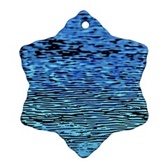 Blue Waves Flow Series 2 Ornament (snowflake) by DimitriosArt