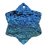 Blue Waves Flow Series 2 Snowflake Ornament (Two Sides) Front