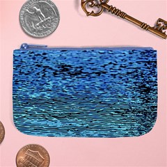 Blue Waves Flow Series 2 Large Coin Purse by DimitriosArt