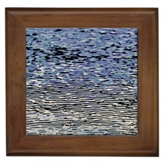 Silver Waves Flow Series 1 Framed Tile by DimitriosArt