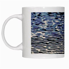 Silver Waves Flow Series 1 White Mugs by DimitriosArt